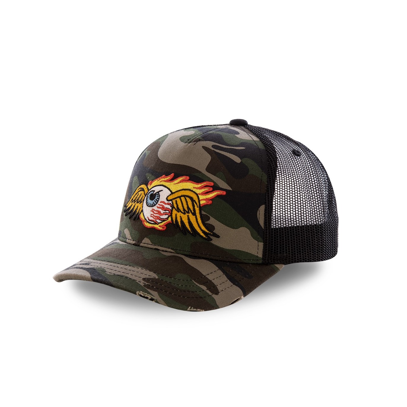 Casquette Vondutch Verte Trucker Snapback effet Usé CAMO Vondutch - 1