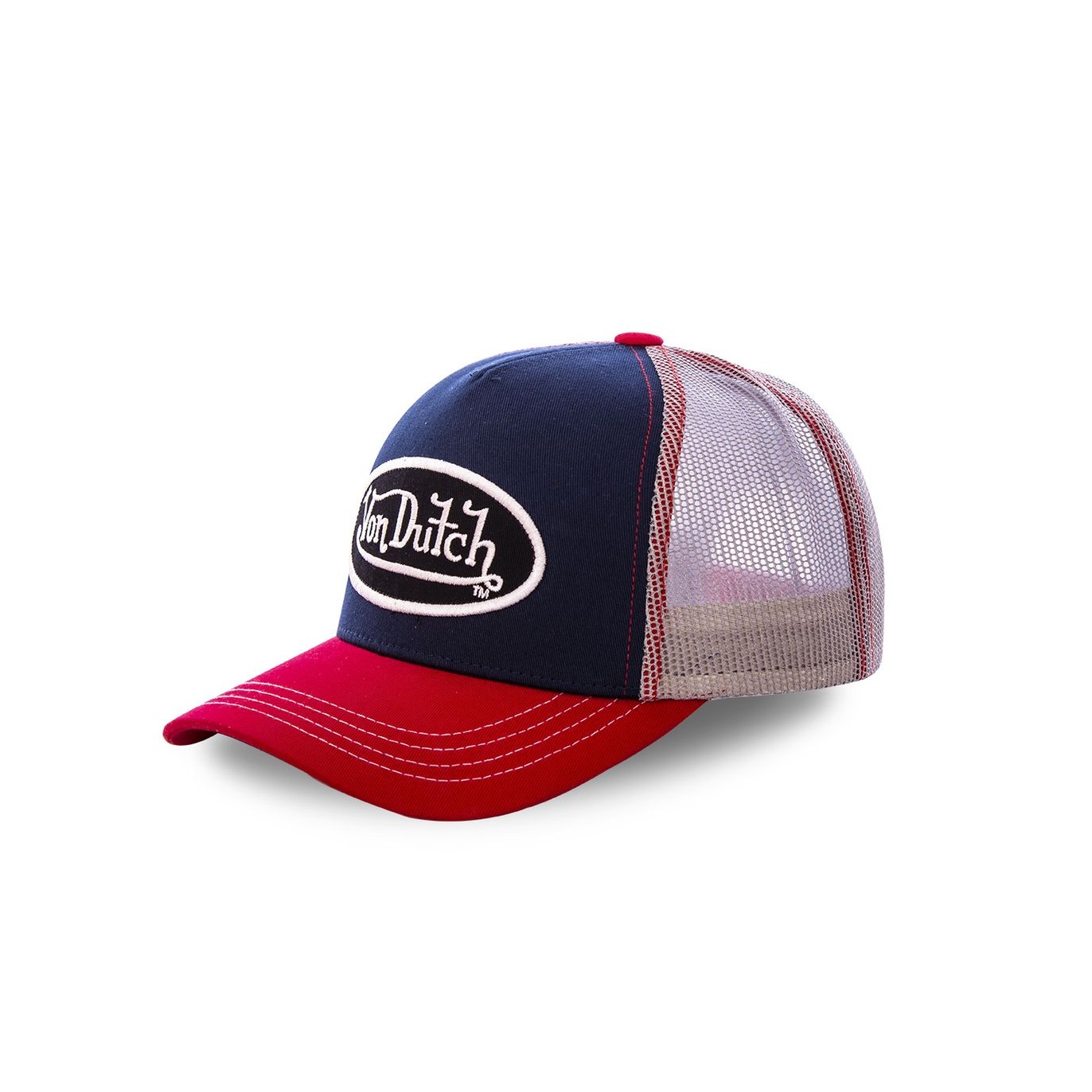 Tricolour Von Dutch baseball cap in red, white, and beige Vondutch - 1