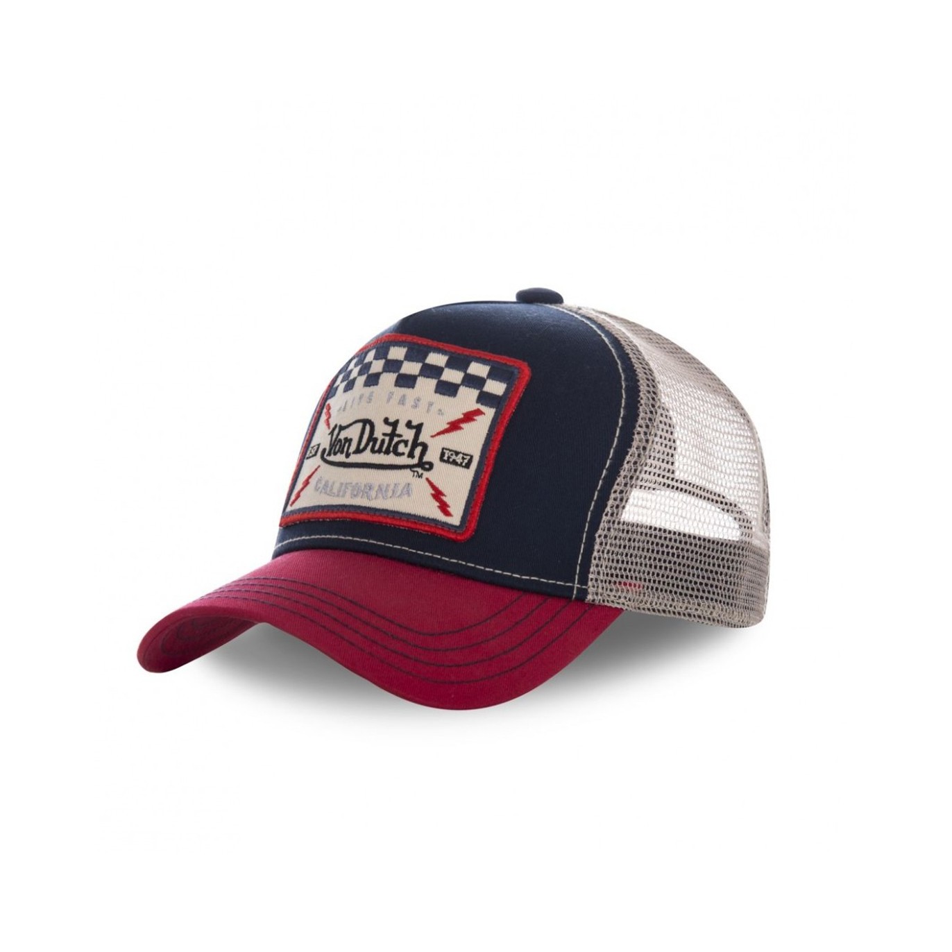 Blue and Red Von Dutch Square baseball cap Vondutch - 1