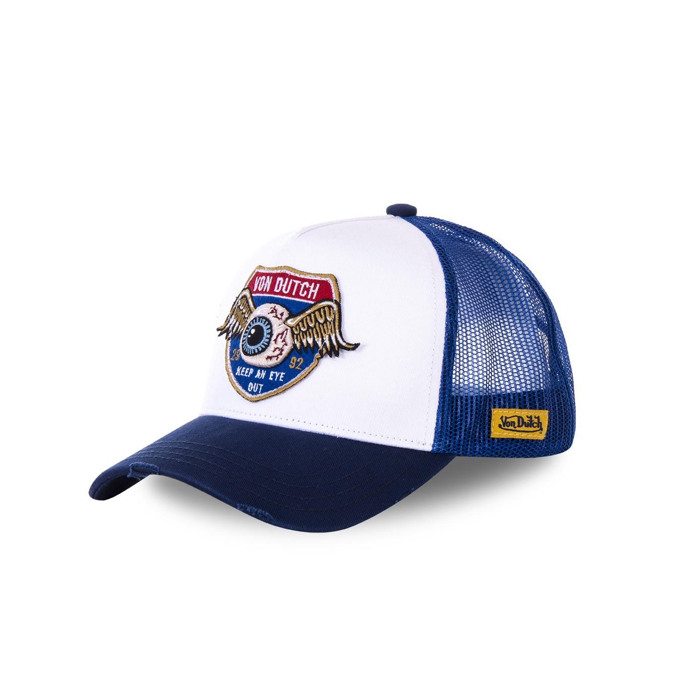 White and Blue High mesh baseball cap Vondutch - 1