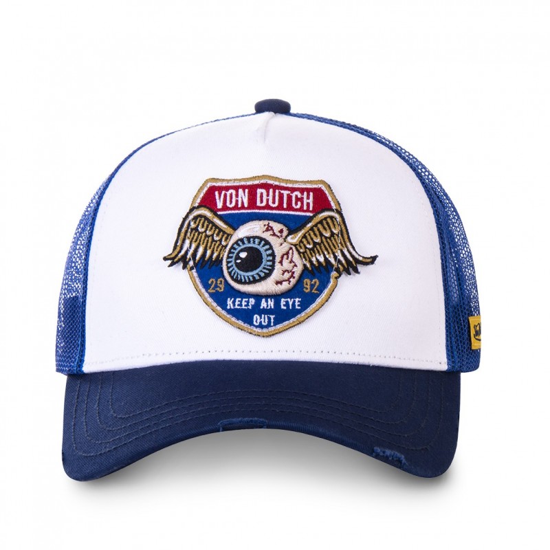 White and Blue High mesh baseball cap Vondutch - 2