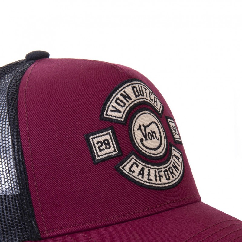 Casquette Vondutch Rouge Trucker Snapback BIKER Vondutch - 3