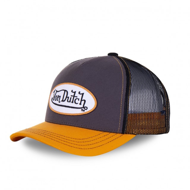 Men's Von Dutch grey and orange Col baseball cap Vondutch - 1