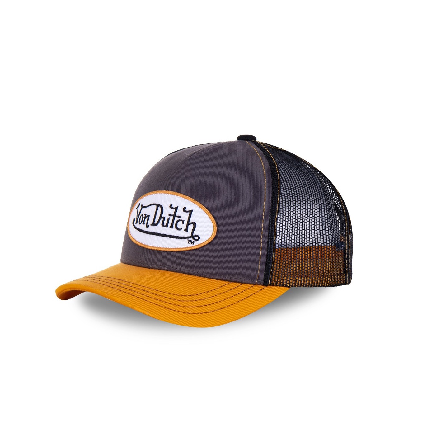 Men's Von Dutch grey and orange Col baseball cap - Von Dutch