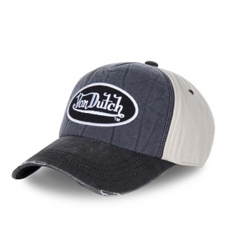 Casquette Vondutch Grise Baseball Scratch effet Usé JACK Vondutch - 1