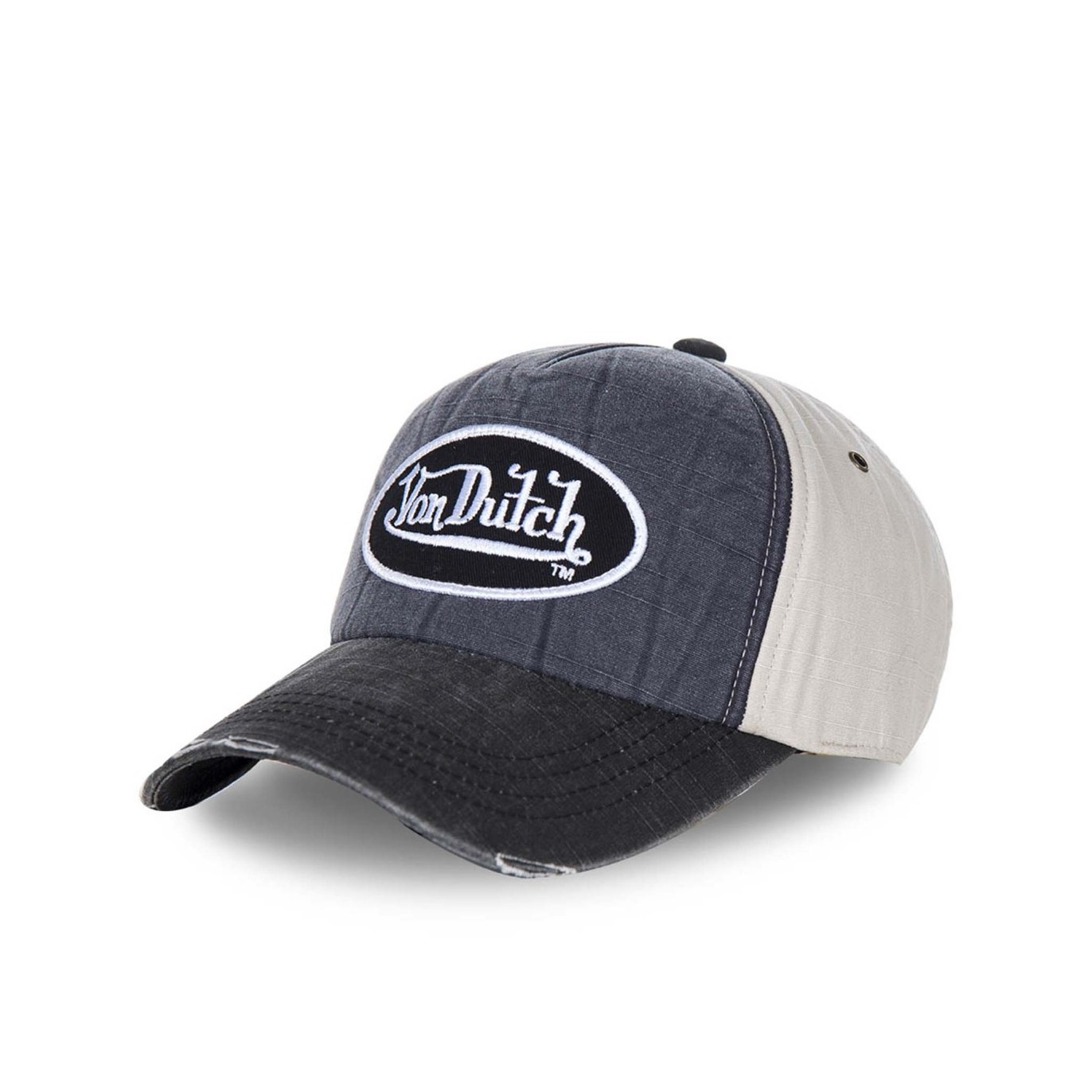 Casquette Vondutch Grise Baseball Scratch effet Usé JACK Vondutch - 1