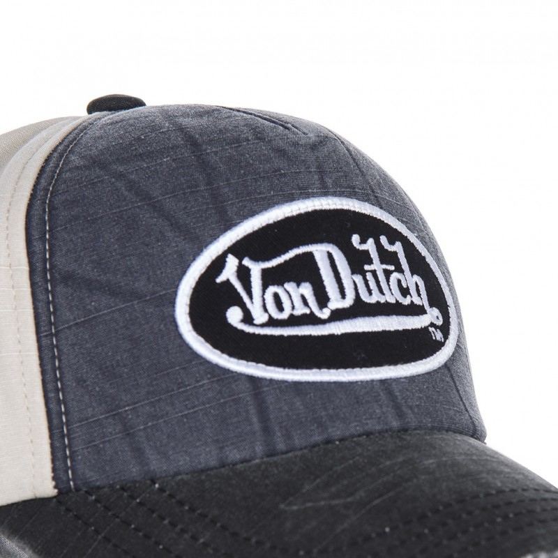 Casquette Vondutch Grise Baseball Scratch effet Usé JACK Vondutch - 3