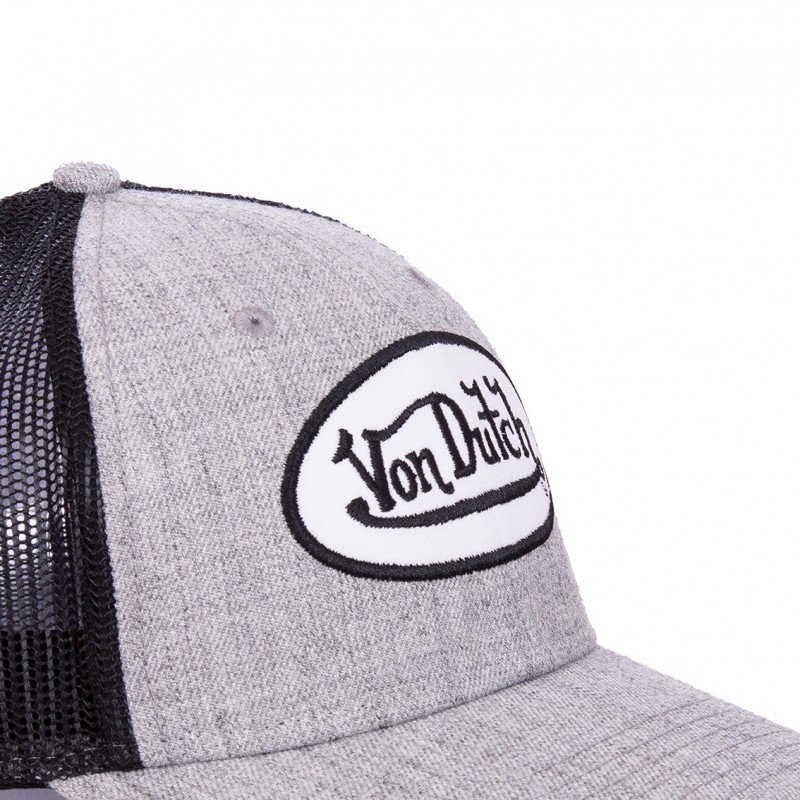 Casquette Trucker Terry Gris Noir