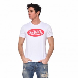 Men's Von Dutch Front white cotton T-shirt Vondutch - 1