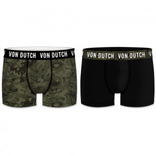 Lot de 2 Boxers Von Dutch homme en coton Camouflage Vondutch - 1