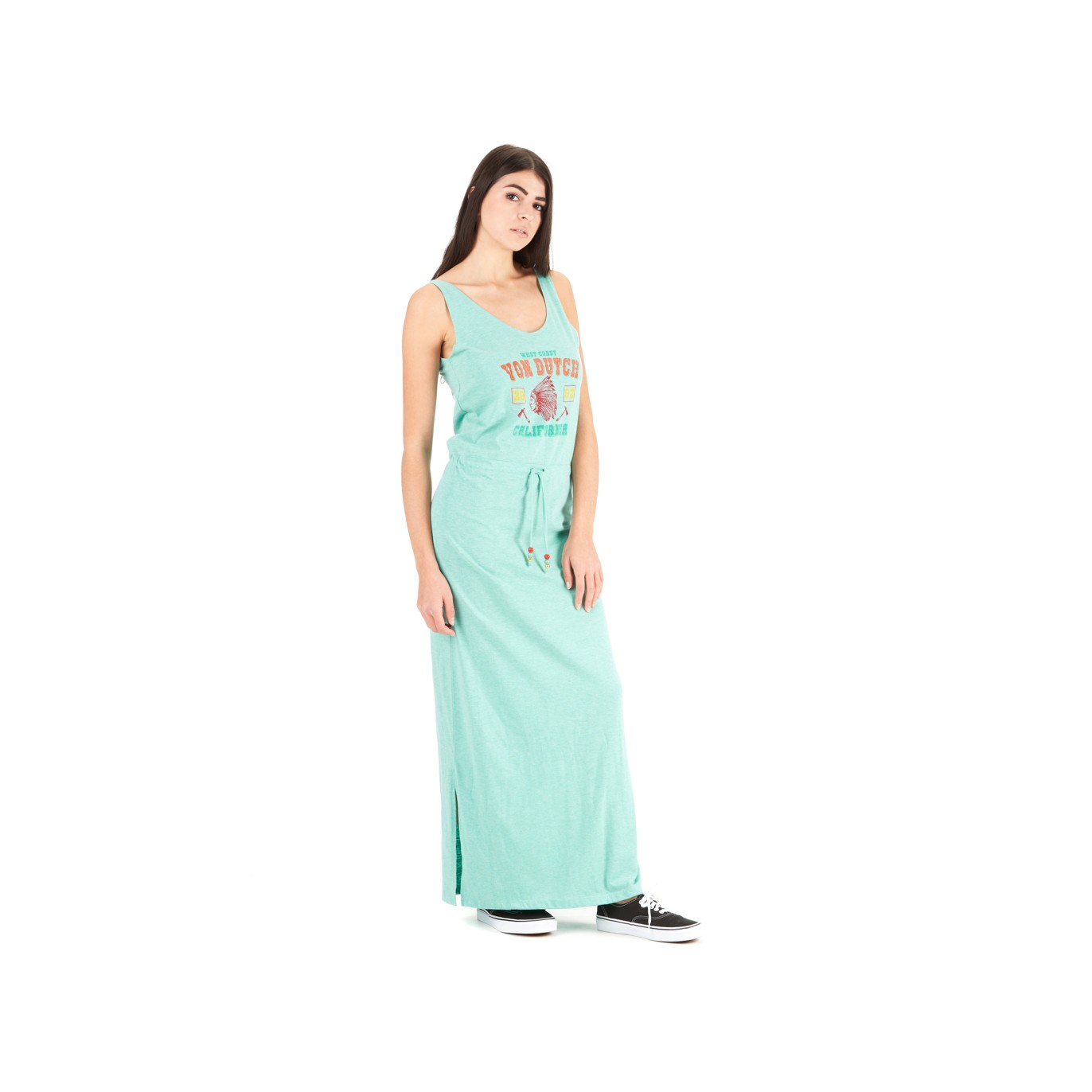 Robe longue pailletée manches débardeur Coast Vondutch - 1