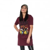 T-shirt femme Oversize col rond Kustom Art Carrie