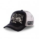 Casquette Enfant Vondutch Noire Trucker Snapback effet Usé CREW