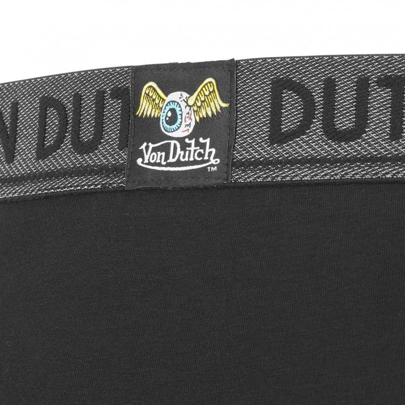 Pack of 3 cotton Original men's Boxers Black Vondutch - 5
