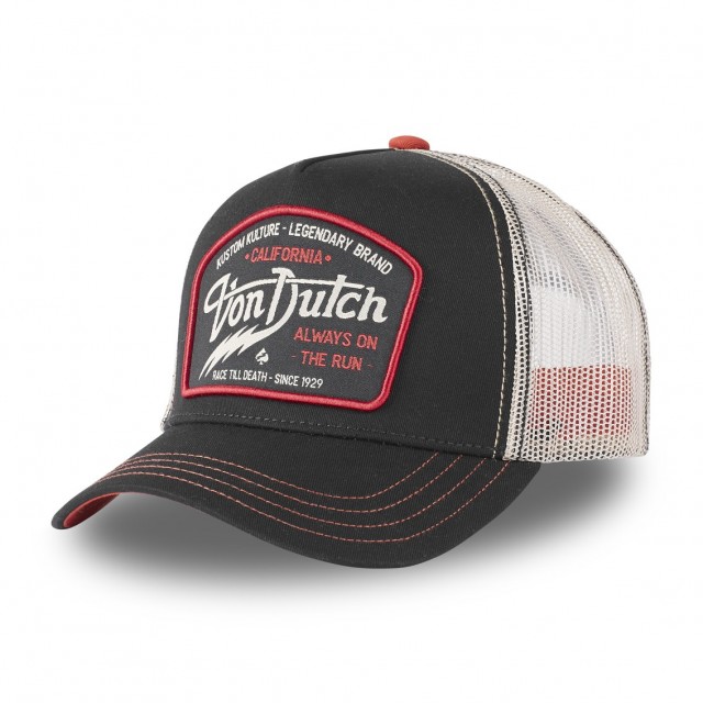 Men's Von Dutch black and red Col baseball cap - Von Dutch