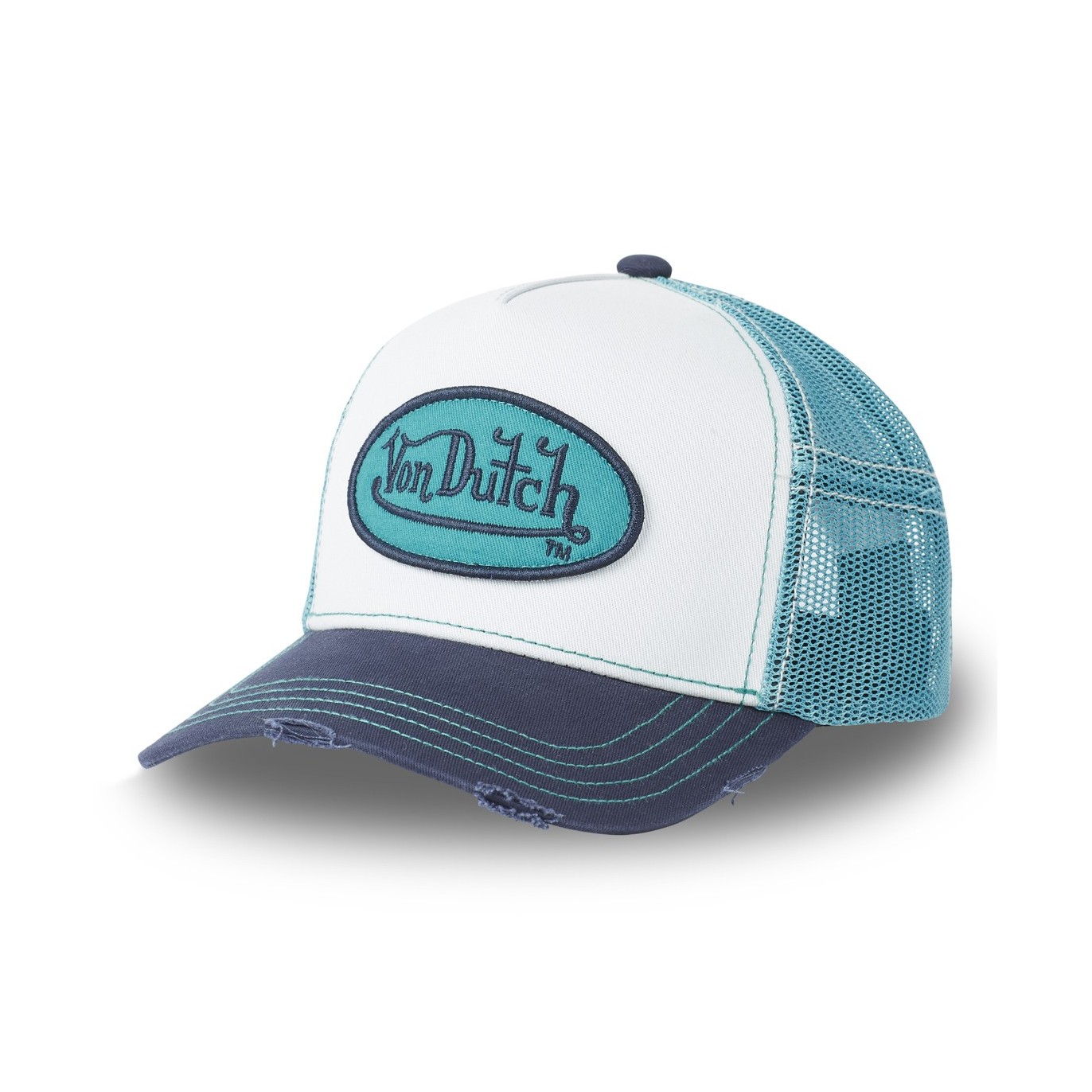 Casquette Trucker avec filet Blu Camouflage Vondutch - 1